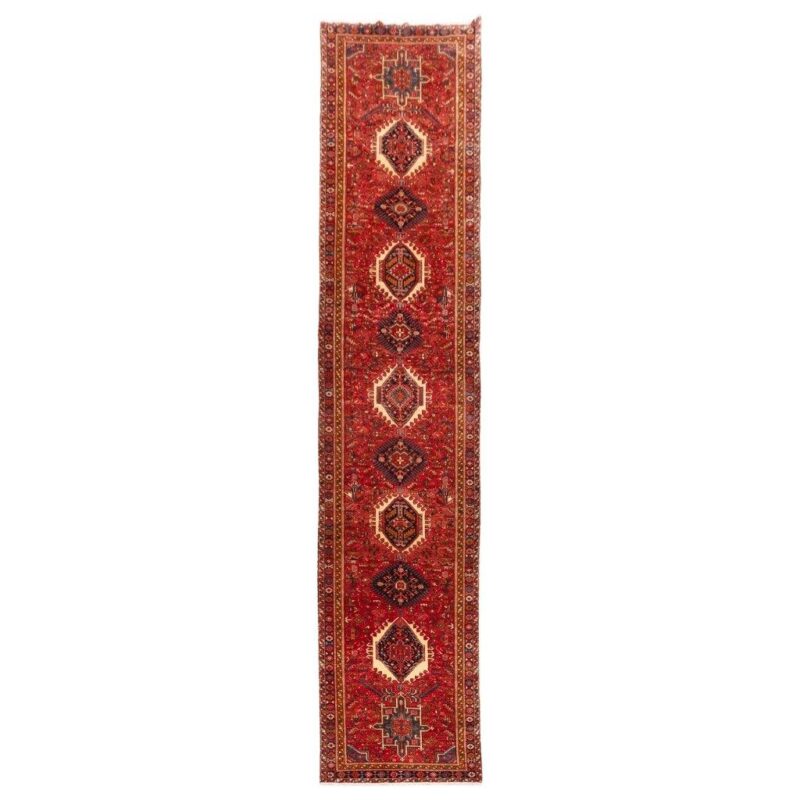 Old hand-woven side rug, six and a half meters long, Persian code 156177