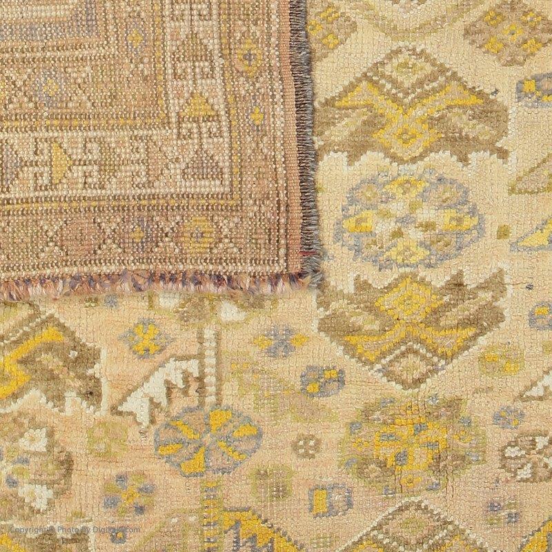 Old hand-woven three and a half meter carpet with Qashqai design, antique model, code 01011