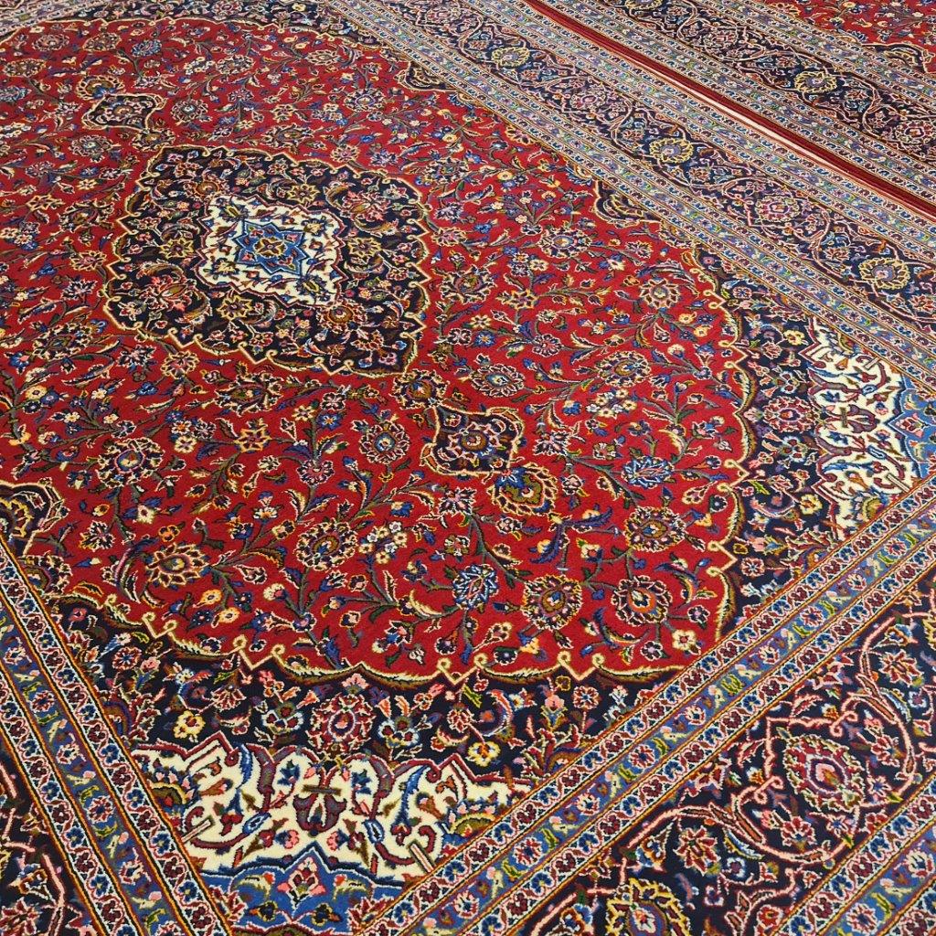 A pair of six-meter Kashan polar hand-woven carpet code 1218