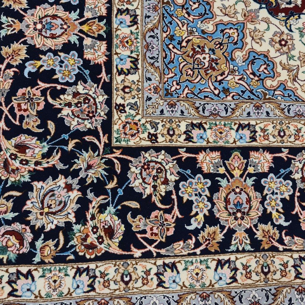 Seven-meter hand-woven carpet of Isfahan Farizade code 1621