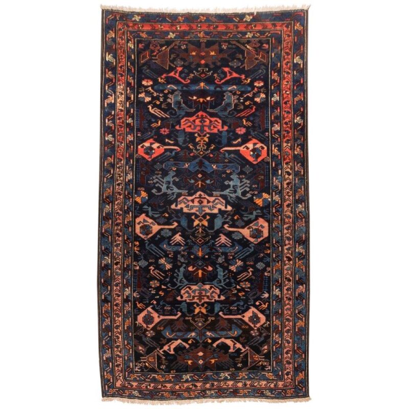 Old hand-woven four-meter Persian carpet, code 127011