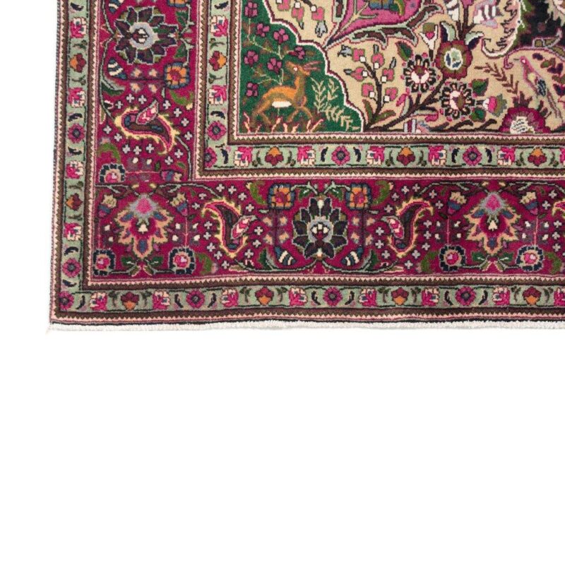 Old hand-woven six-meter carpet, Tabriz model, code 140221, one pair