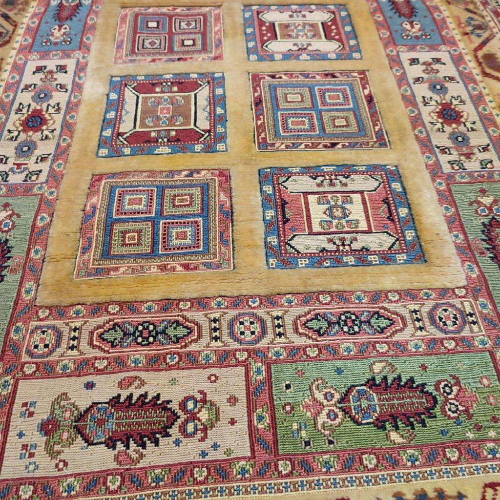One-meter hand-woven carpet with clay design, code AA370