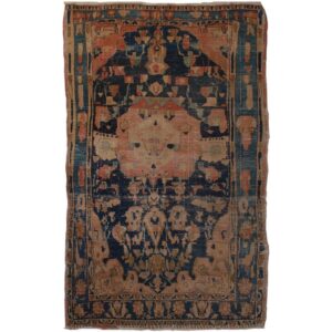 One and a half meter old handwoven carpet, Harris carpet, code 100175