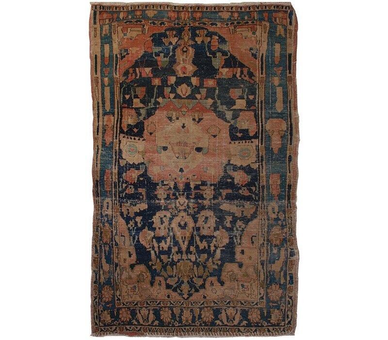 One and a half meter old handwoven carpet, Harris carpet, code 100175
