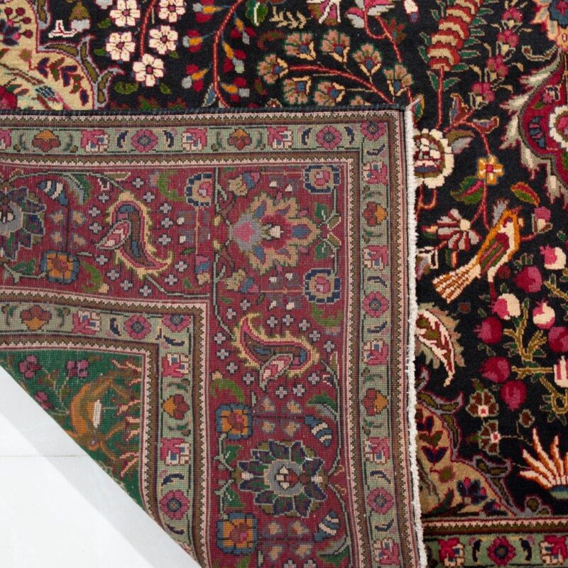 Old hand-woven six-meter carpet, Tabriz model, code 140221, one pair