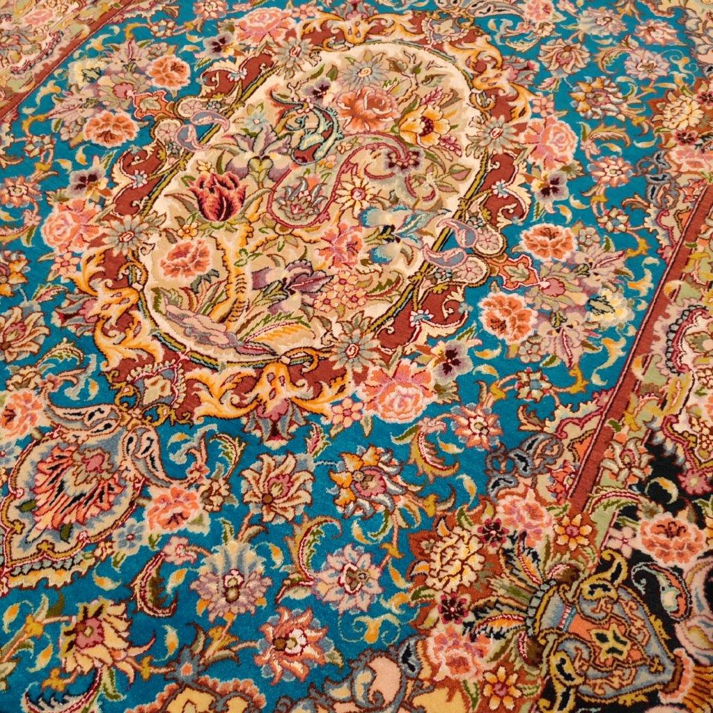 One and a half meter hand-woven carpet, Salari design, Tabriz code SH 84, one pair