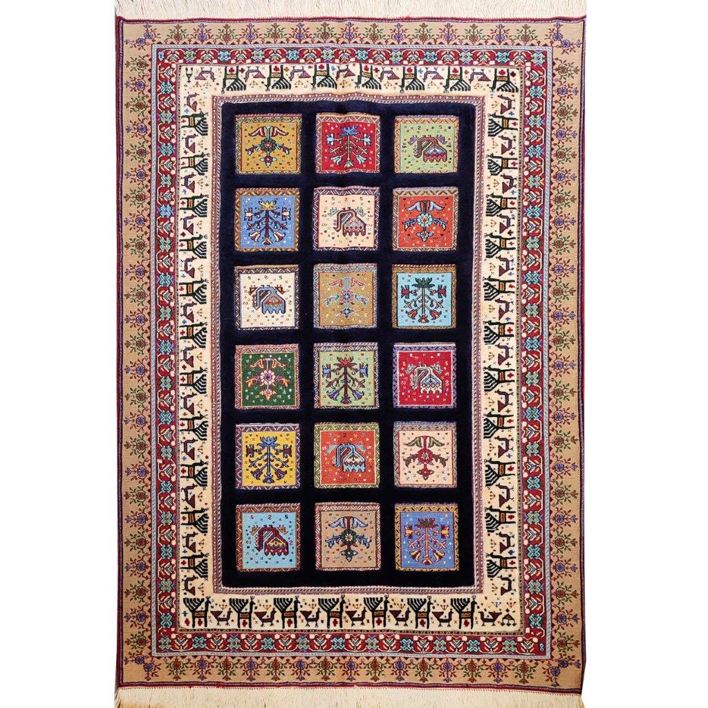 Two-meter hand-woven carpet with clay design, code AA55