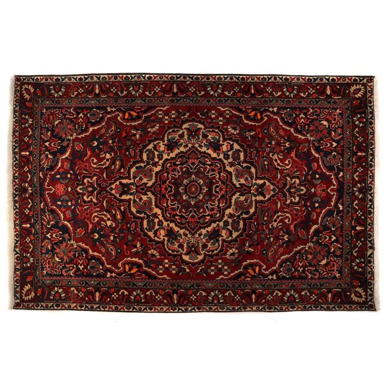 Old hand-woven carpet of six meters, Bakhtiari model, code 141214
