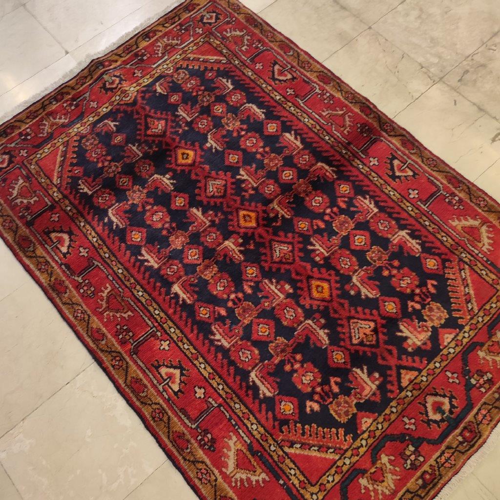Old handmade one and a half meter carpet code 124