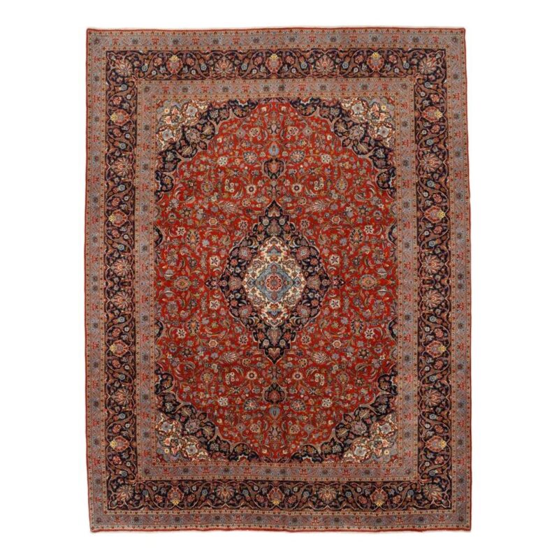 Old 12-meter hand-woven carpet, Kashan design, code 582250