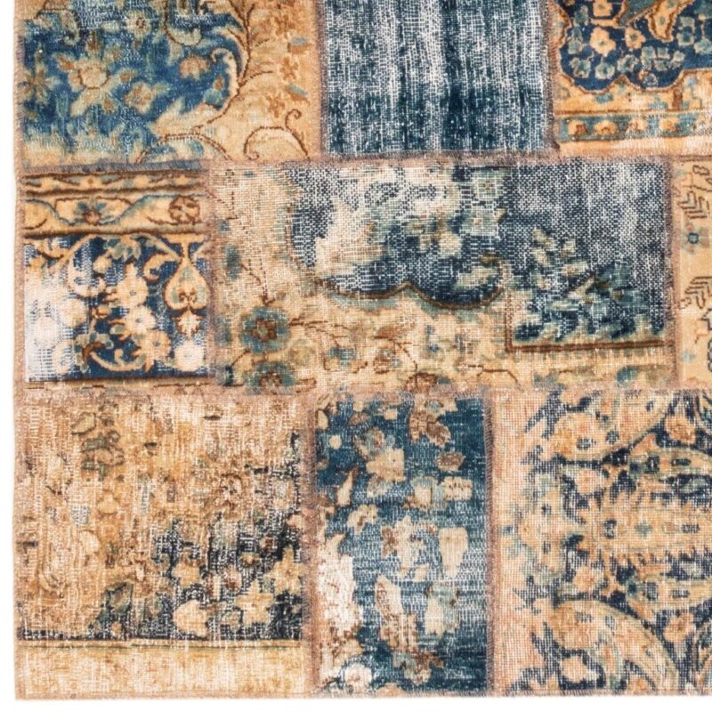 Collage of four-meter hand-woven Persian carpet, code 813005