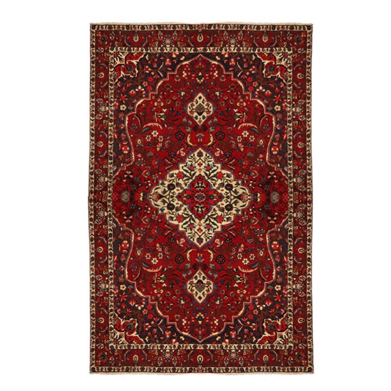 Old hand-woven carpet of six and a half meters, Bakhtiari model, code 14129