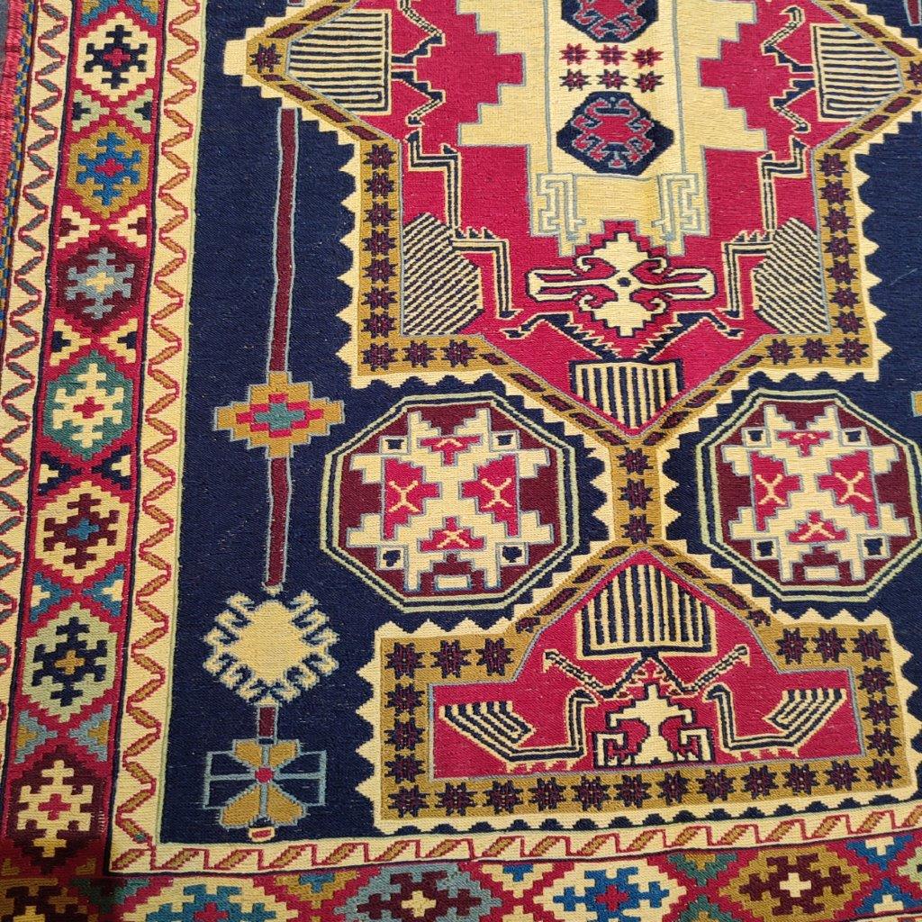 Two-meter hand-woven carpet with a geometric design, code AA283