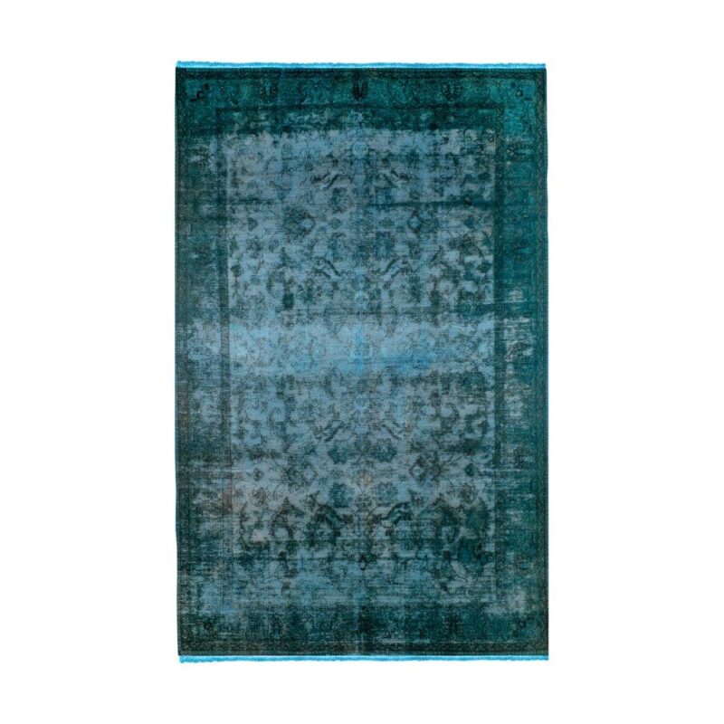 Five and a half meter dyed handwoven carpet, code 1340