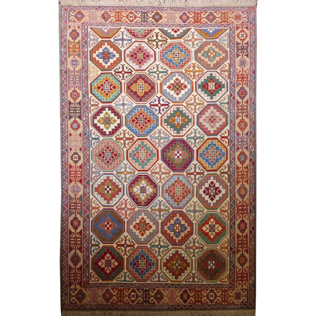 Two-meter hand-woven rug with rhombus design, code AA86