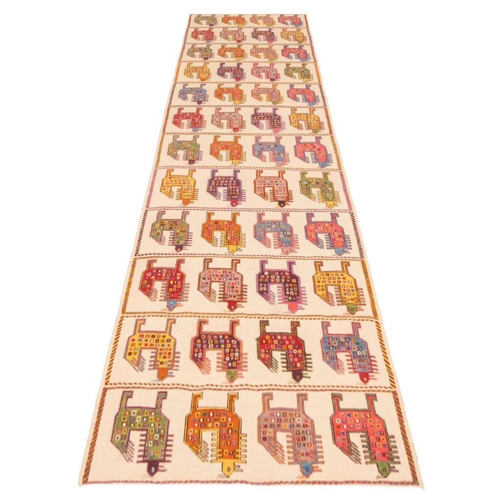 Hand-woven side rug three meters long, Persian code 156108