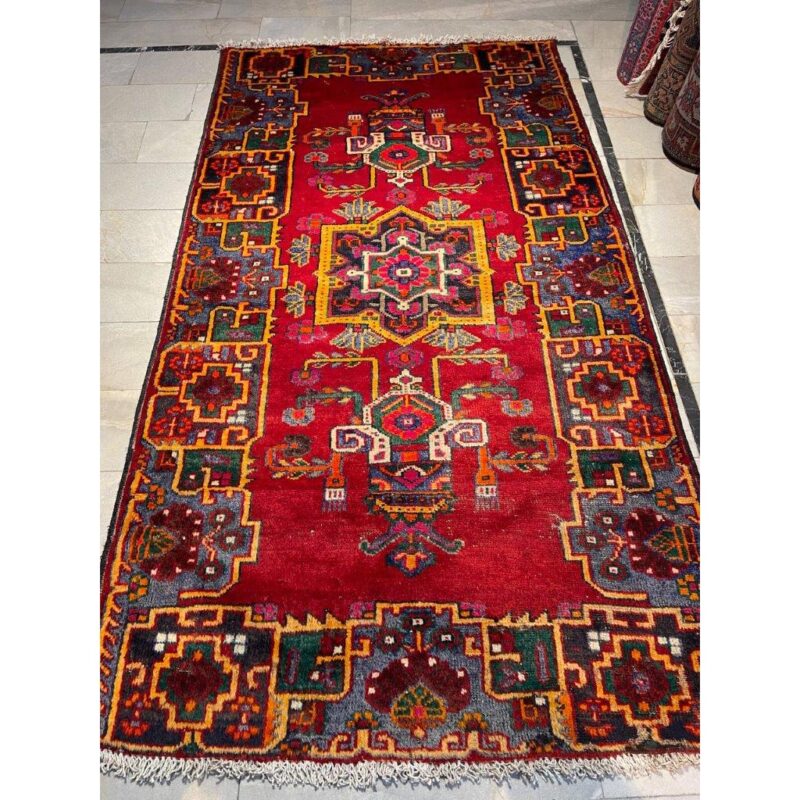 Two and a half meters old hand-woven carpet, antique model, Ferdous design, code 1060