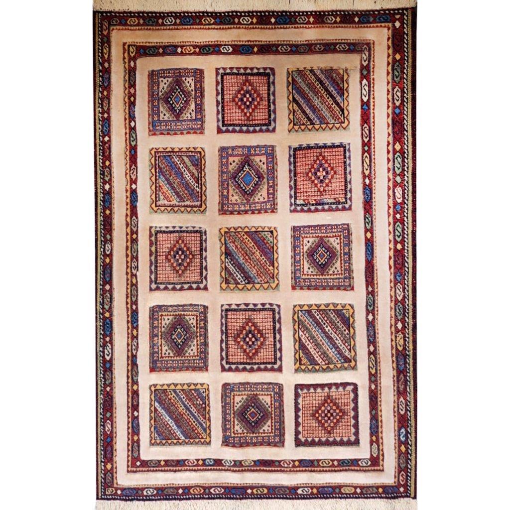 Two-meter hand-woven carpet with clay design, code AA62