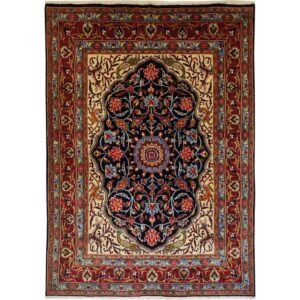 Old three-meter hand-woven carpet, Mashhad design, code 202