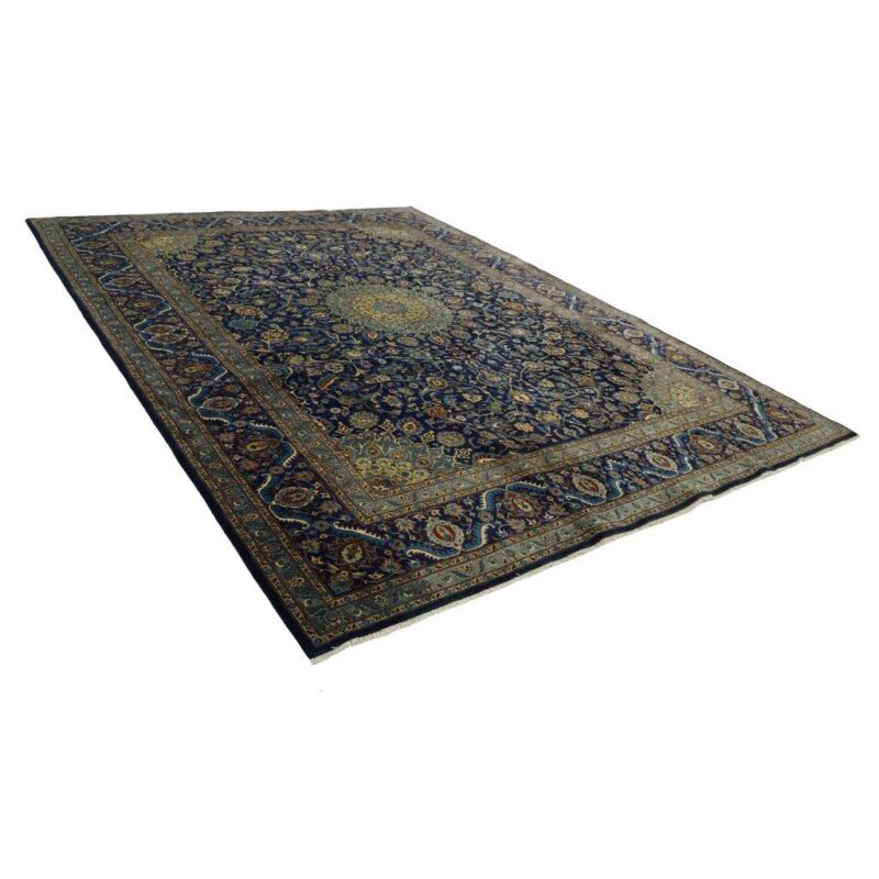 Old 12-meter hand-woven carpet with cashmere design, code 580079