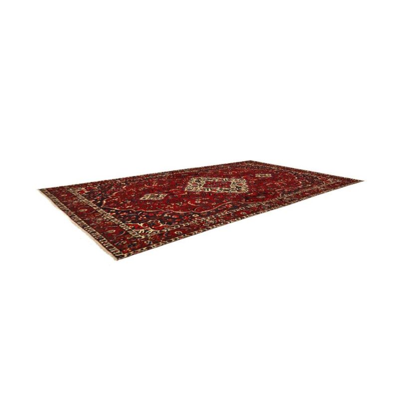 Old hand-woven carpet of six and a half meters, Bakhtiari model, code 14129
