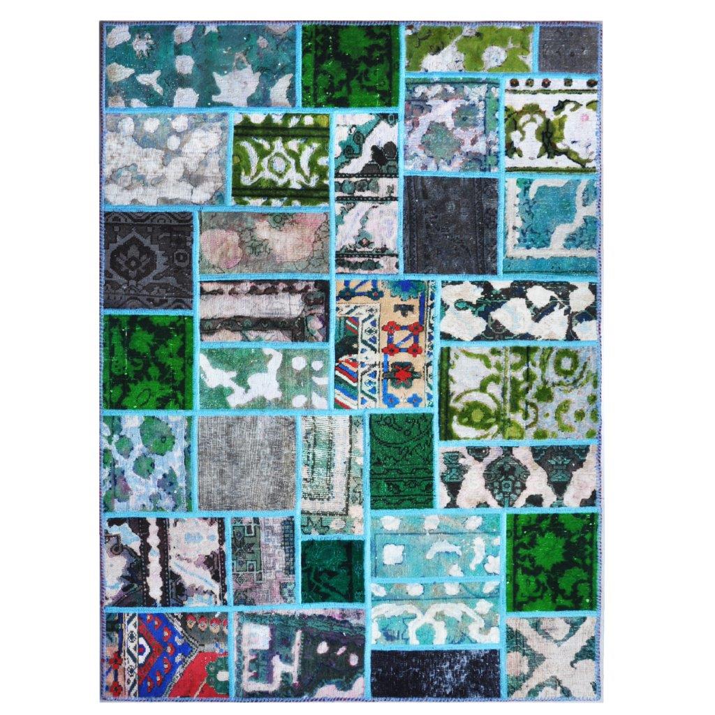 Amirkhiz three-meter hand-woven carpet collage, patchwork model, code 106448