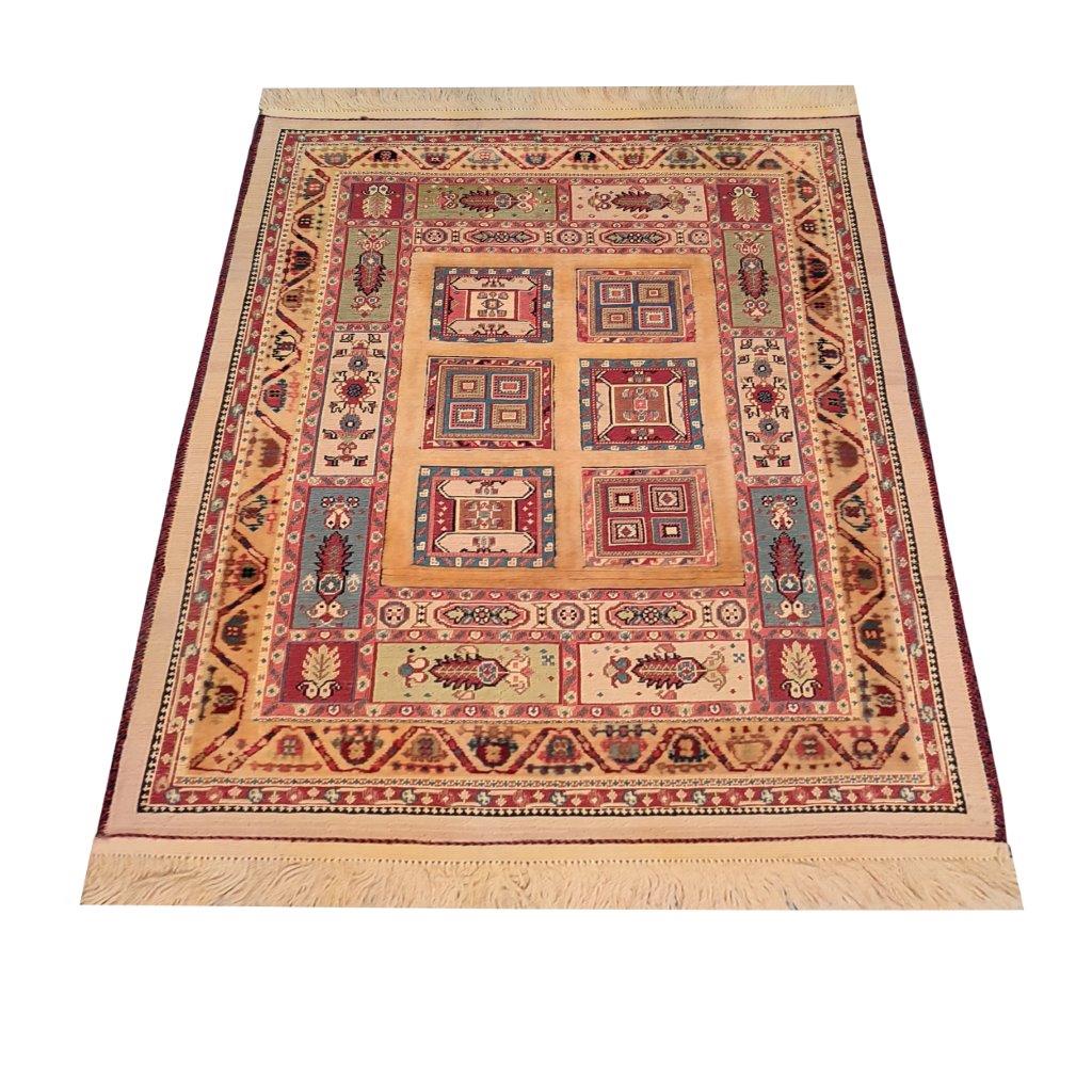 One-meter hand-woven carpet with clay design, code AA370