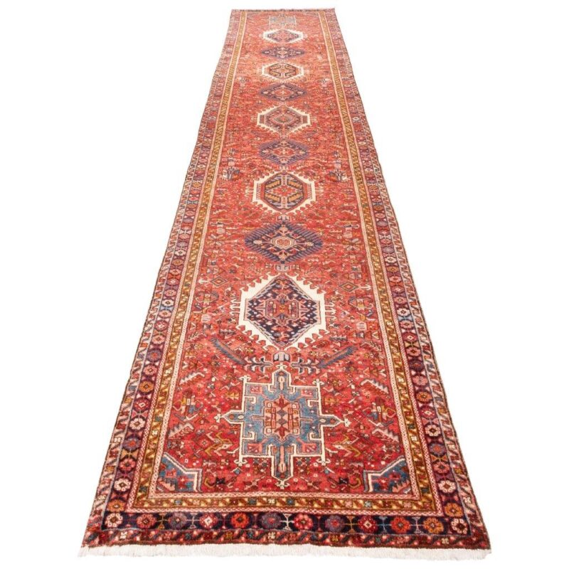 Old hand-woven side rug, six and a half meters long, Persian code 156177