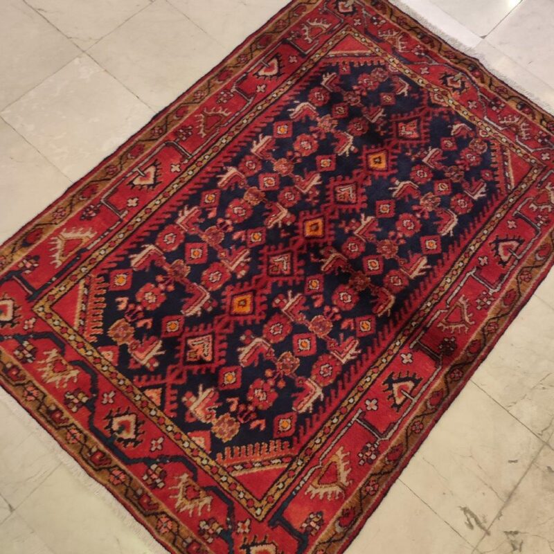 Old handmade one and a half meter carpet code 124