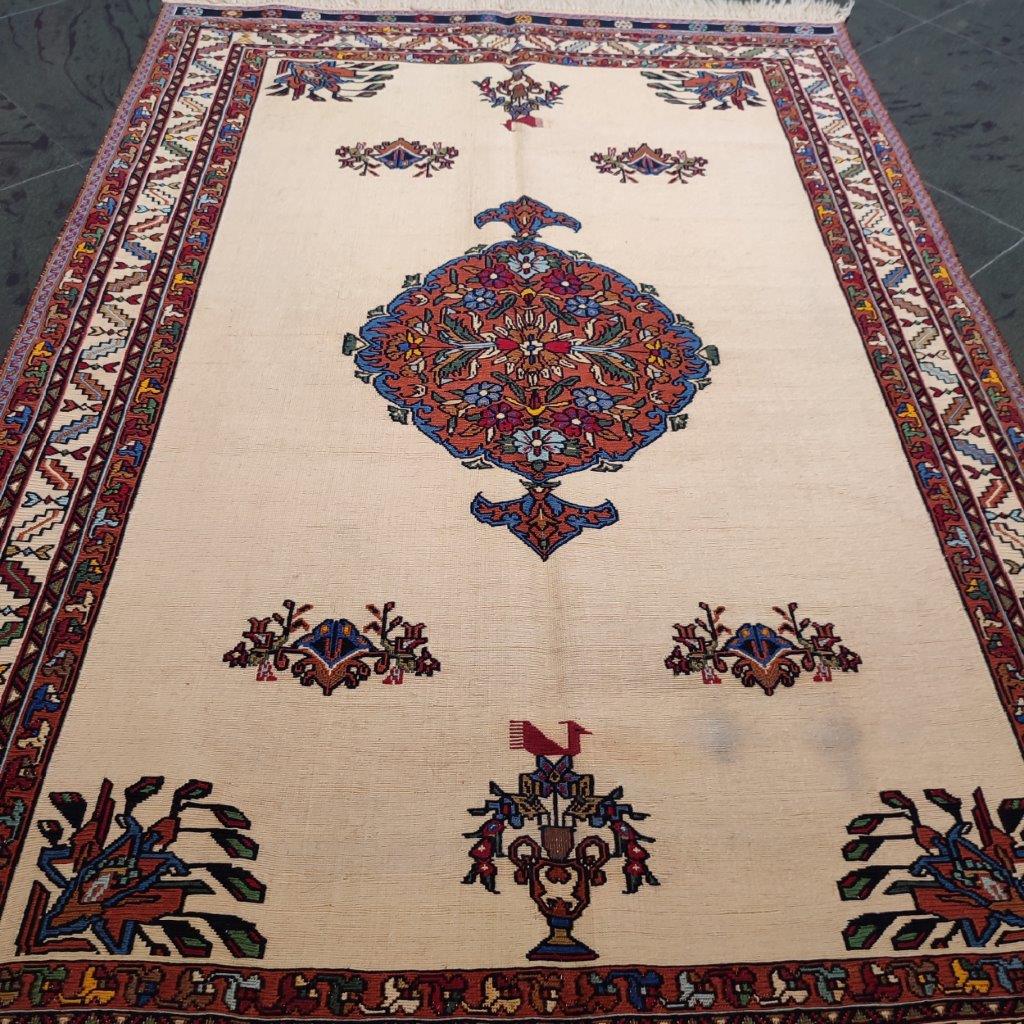 Two-meter hand-woven rug with trange design, code AA126