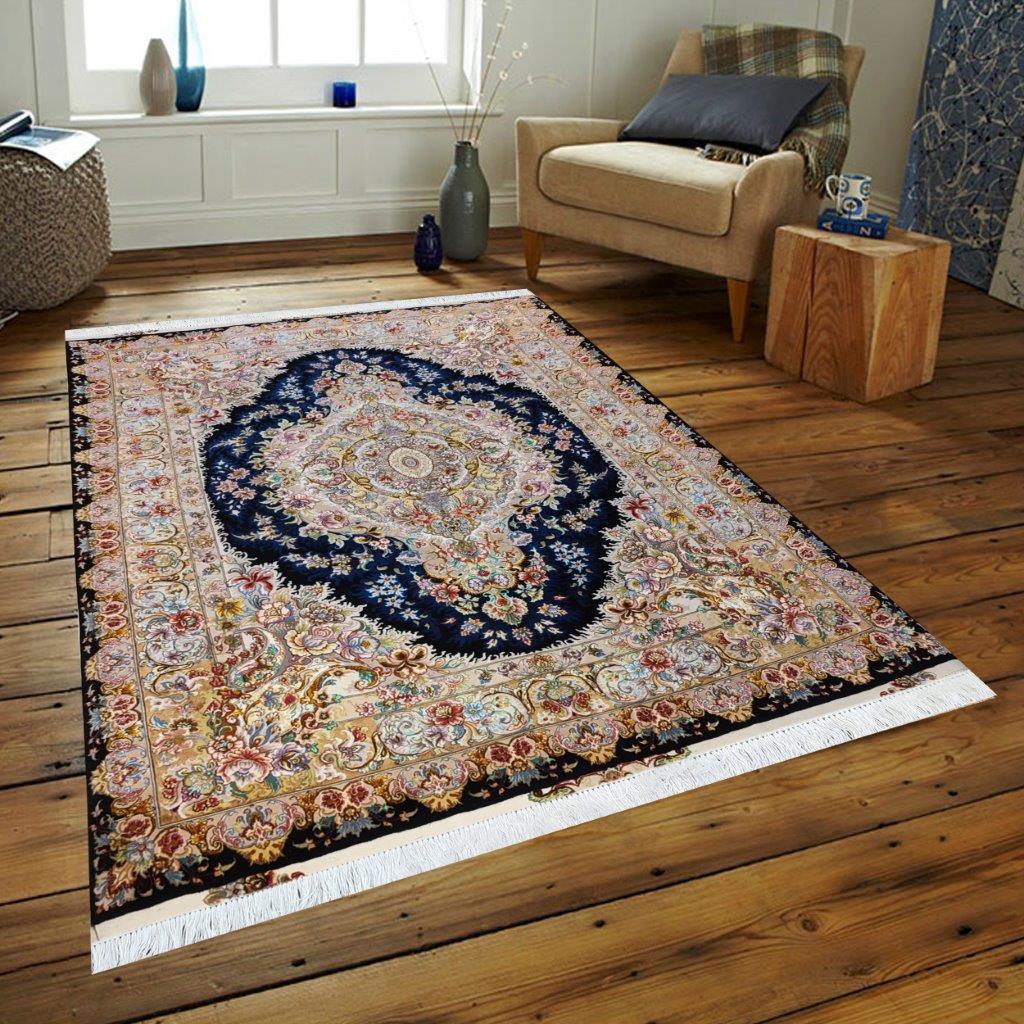 Three-meter hand-woven carpet, Tabriz design, code SH 99, one pair