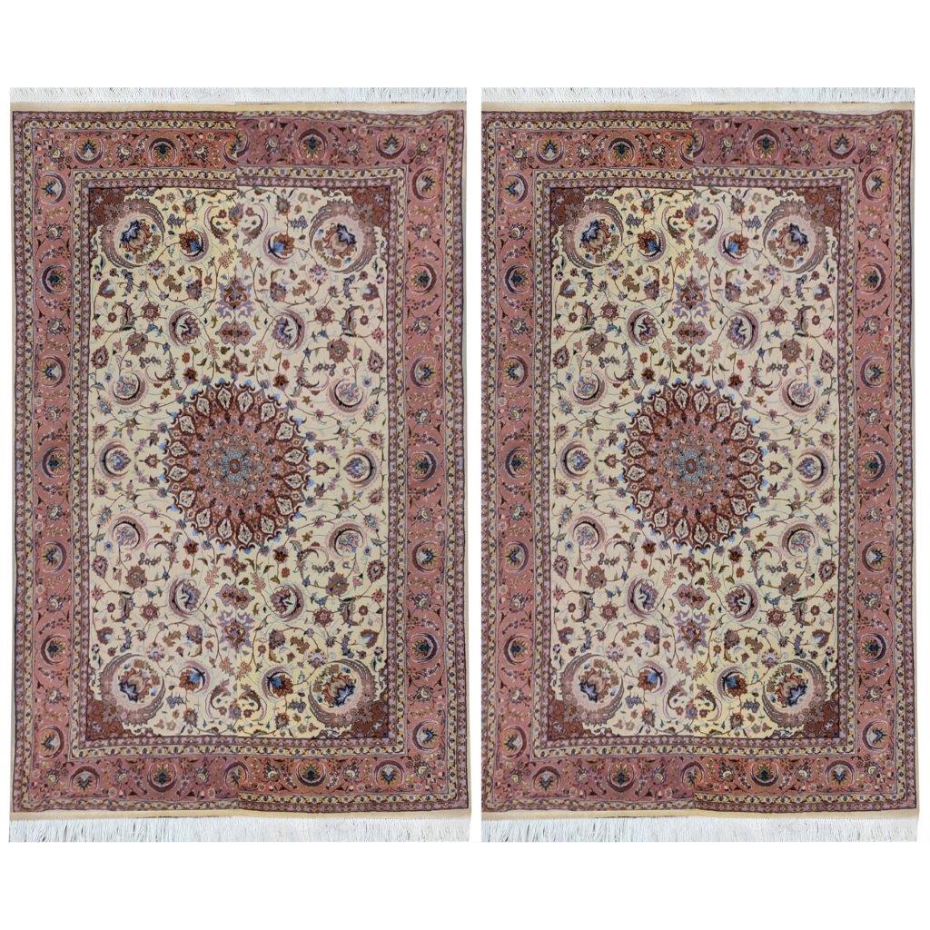 Three and a half meter hand-woven carpet with moon and star design, code SH 31, one pair
