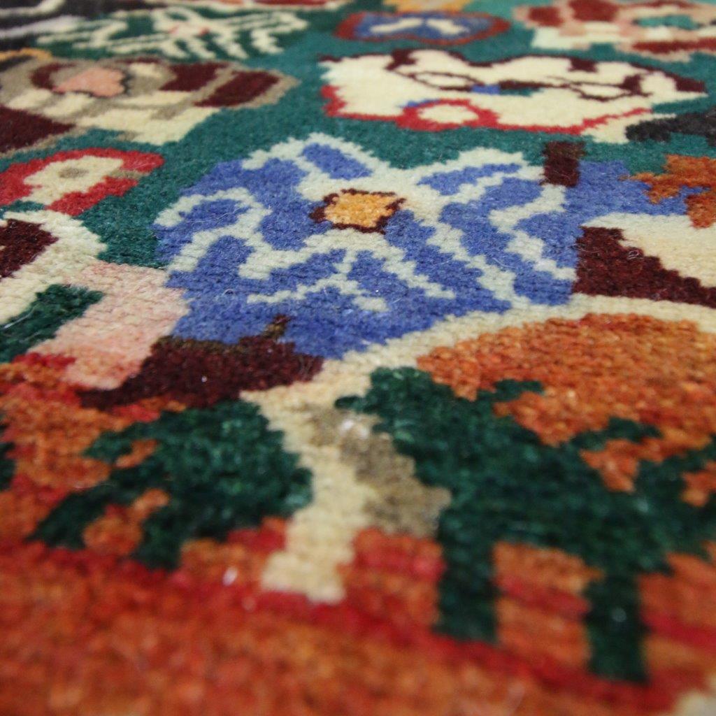 Old four-meter hand-woven carpet, Fara-denbe model, side design, code 4103309