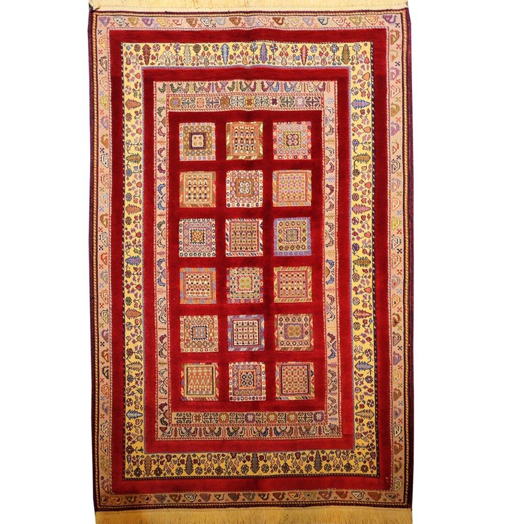 Two-meter hand-woven carpet with clay design, code AA39