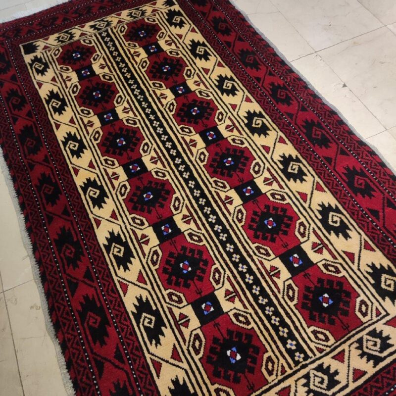 Side hand-woven carpet, two meters long, all over design, code 215