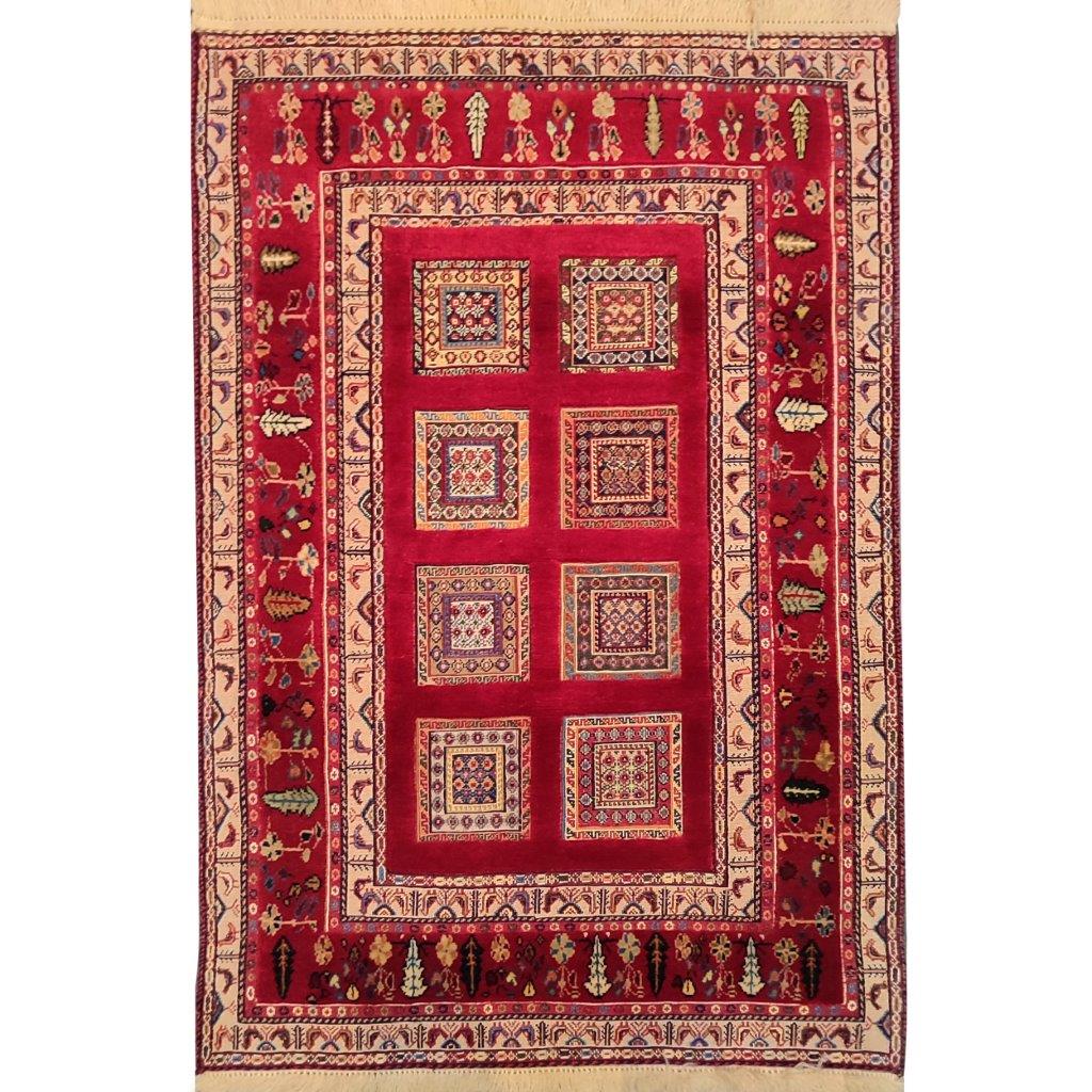 One meter hand-woven carpet with clay design, code AA494