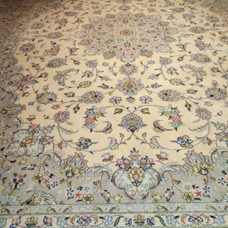 Old hand-woven nine-meter carpet, Kashan design, model AA, one pair