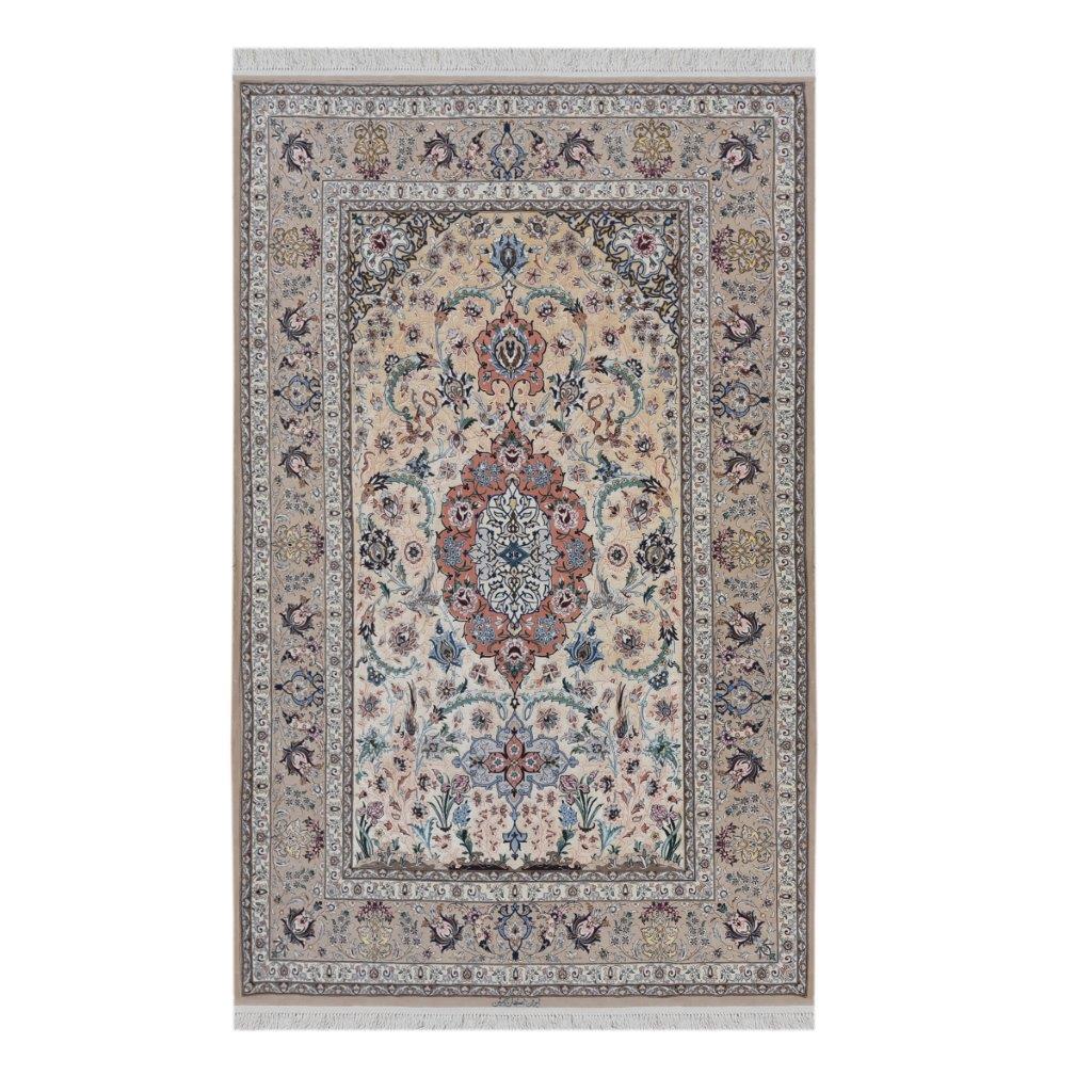 Three-meter hand-woven Isfahan Abtin carpet, code 1875