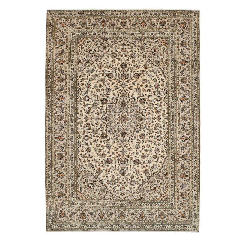 Old hand-woven nine-meter carpet, Kashan design, code 592306