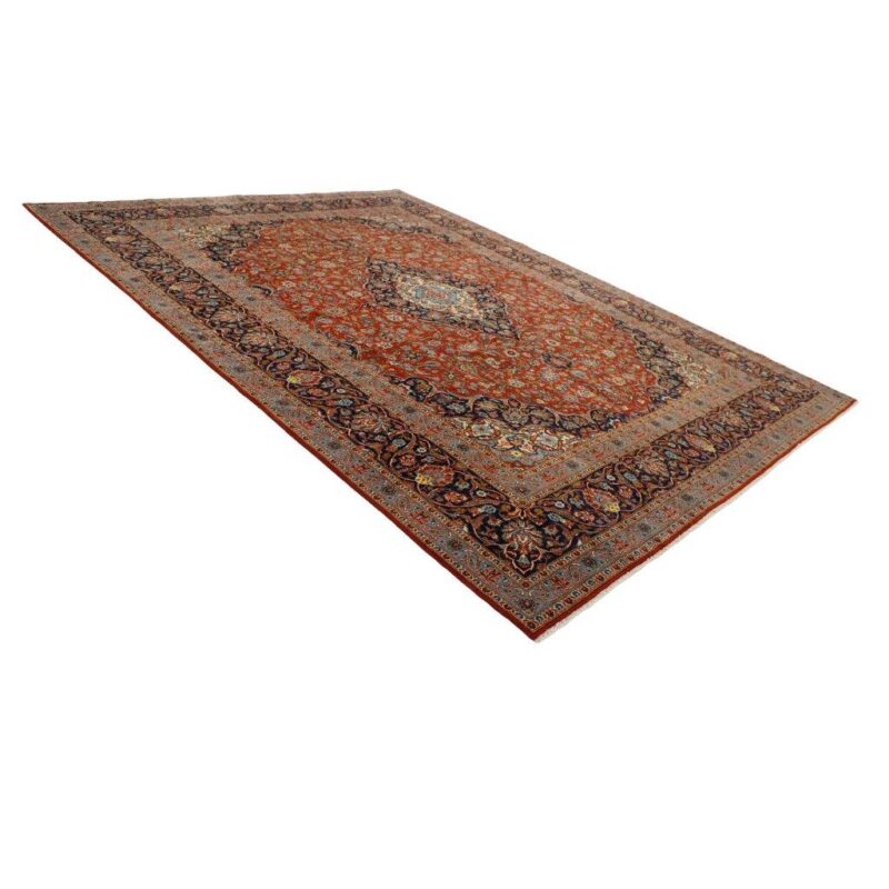 Old 12-meter hand-woven carpet, Kashan design, code 582250