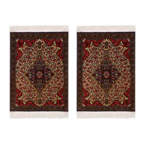Old hand-woven one-meter rug with nomadic design, model R7, one pair