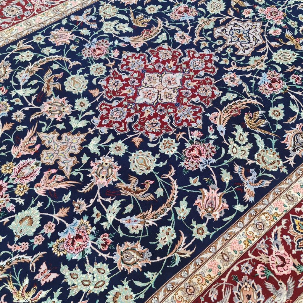 Three and a half meter hand-woven Isfahan Abtin carpet code 1