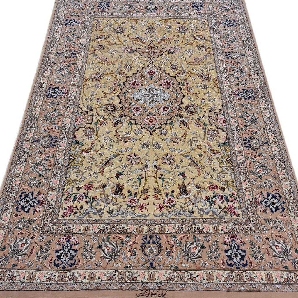 Three-meter hand-woven carpet of Isfahan Abtin code 1876