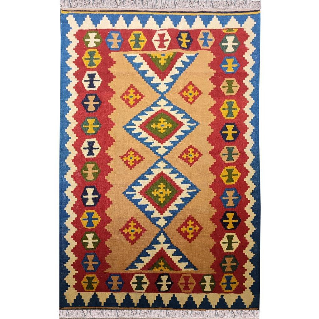 Two and a half meter handwoven rug with rhombus design, code AA189