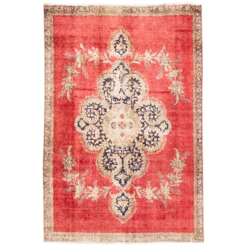 Seven-meter-long painted hand-woven carpet of Persian code 813036