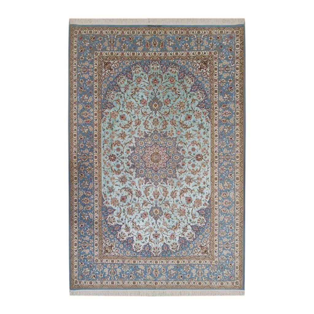 Seven-meter hand-woven carpet of Isfahan, Haj Bagheri, code 1750