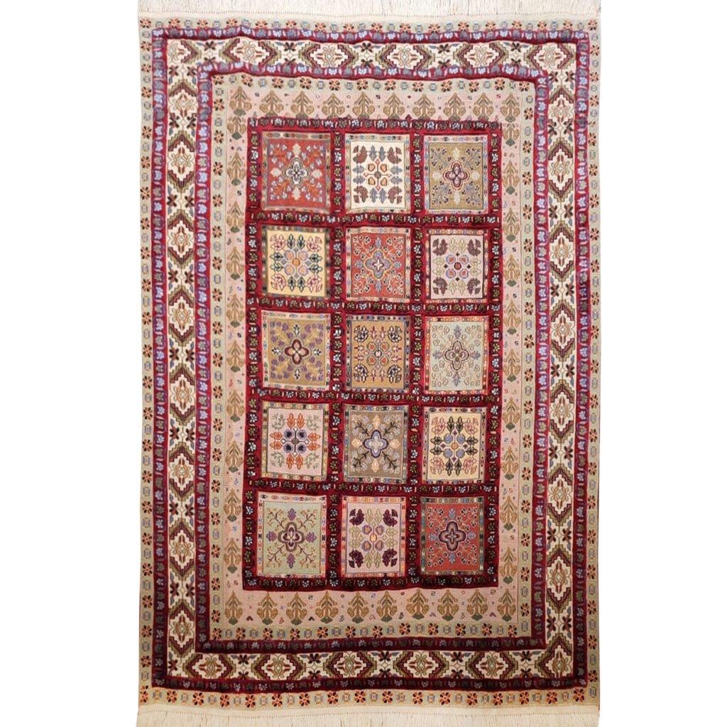 Two-meter hand-woven carpet with clay design, code AA112