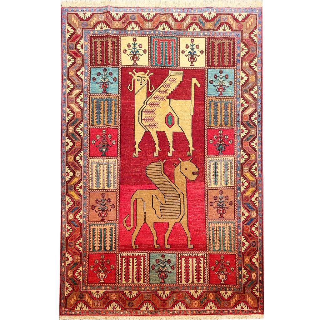 Three and a half meter hand-woven carpet with hunting design, code AA122