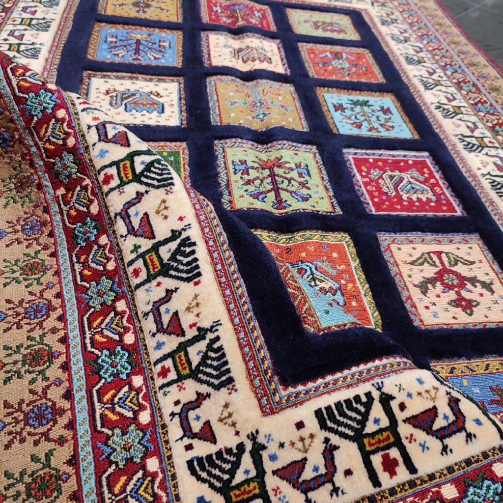 Two-meter hand-woven carpet with clay design, code AA55